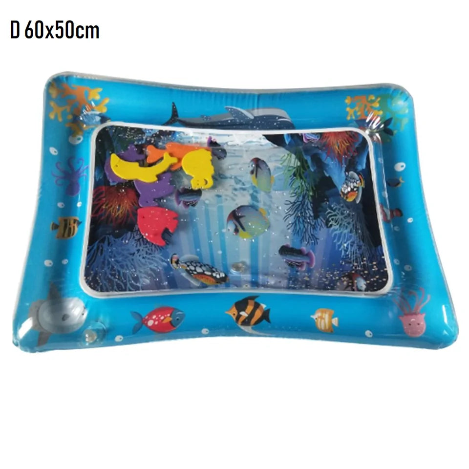 🐠 Tummy Time Vattenmatta för bebisar – stärk motoriken med lek!