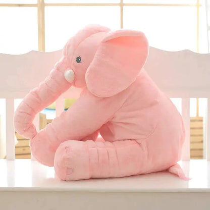 Mjuk elefant kramdjur i plysch - gosig följeslagare och sovkudde för barn
