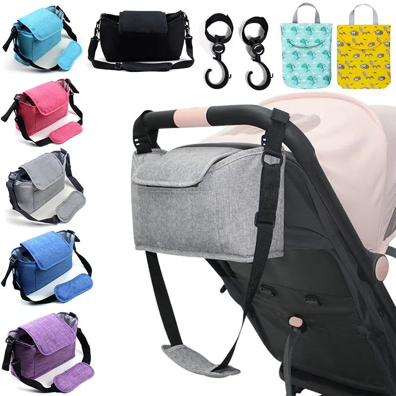 🍼 Smidig, snygg, alltid redo – Stroller Organizer - din skötväska för livet på språng! 👶