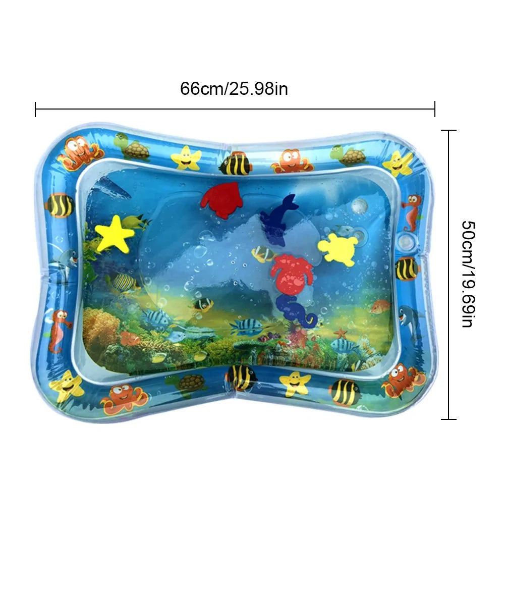 🐠 Tummy Time Vattenmatta för bebisar – stärk motoriken med lek!