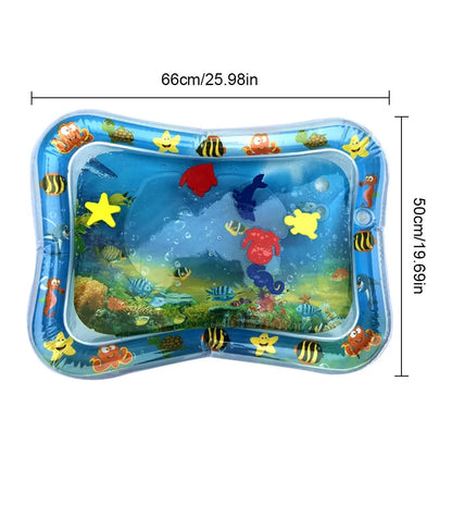 🐠 Tummy Time Vattenmatta för bebisar – stärk motoriken med lek!