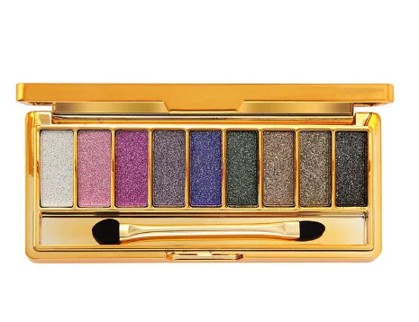 Glitter ögonskugga palett med 9 nyanser - glittrig eyeshadow