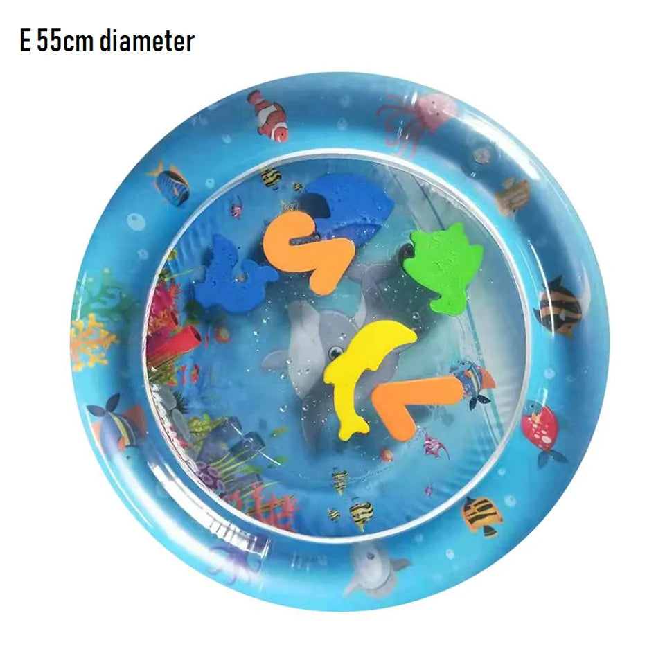 🐠 Tummy Time Vattenmatta för bebisar – stärk motoriken med lek!